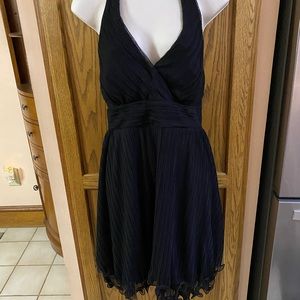 BCX Black pleated halter short dress Size: 13 J